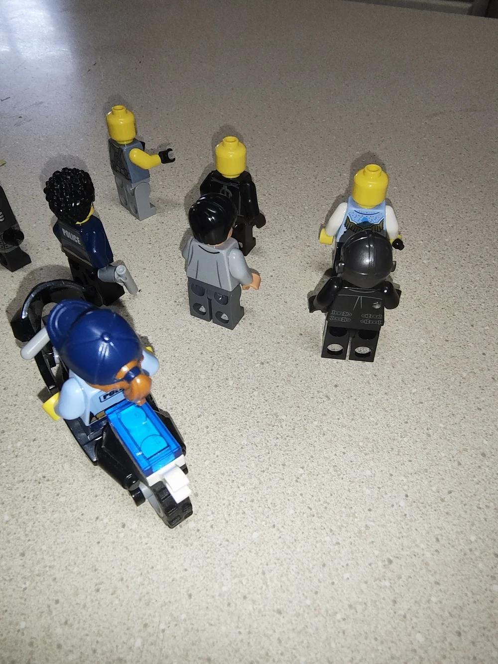 LEGO Police and Criminal Minifigures Lot with Motorcycle